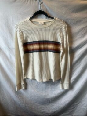 Others Follow Women’s Cream Waffle Knit Top